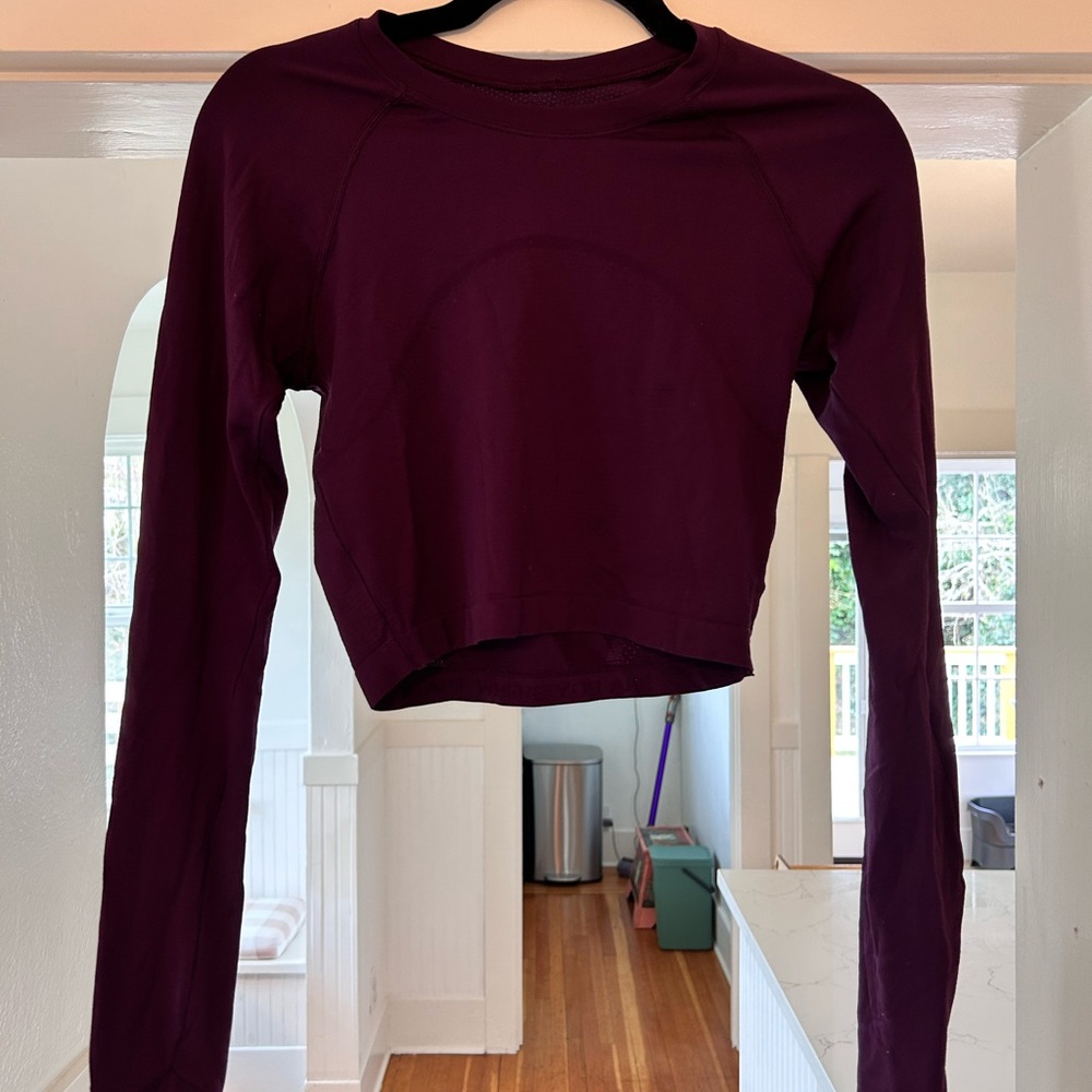 Lululemon Swifly Tech Cropped Long-sleeve shirt